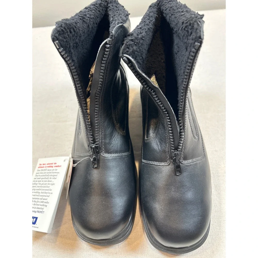Propet Amalthea WB101 Womens 11 X 2E Black Leather Waterproof Winter Boots NWT